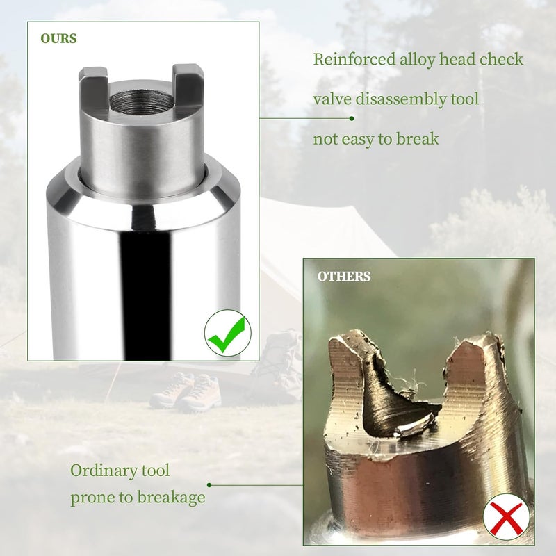 LVACODV Check Valve Removal Wrench Compatible with Coleman Lantern Stove – Professional Tool for Easy Valve Removal, Tool Tips Made with High-Strength Alloy Material, Fits 200A, 220, 222, 226, 228 More Models - Image 3